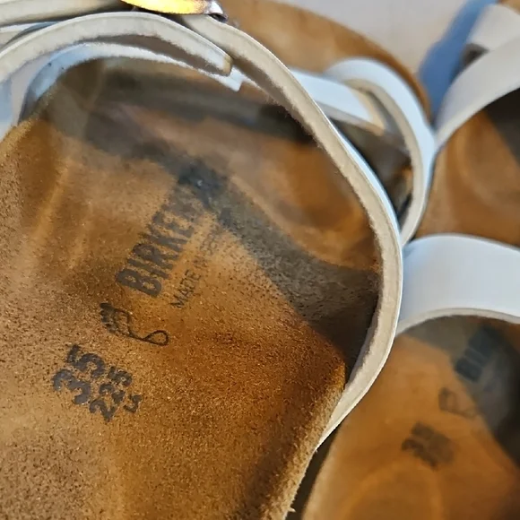 Birkenstock Cream Double Strap Sandals - Picture 6 of 10